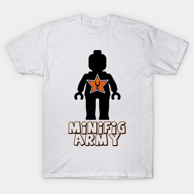 "MINIFIG ARMY" Minifig with Customize My Minifig Star Logo T-Shirt by ChilleeW